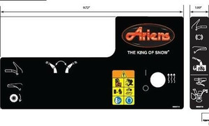 Genuine OEM Ariens Sno-Thro Decal, Control Track 08000718