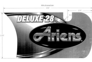 Genuine OEM Ariens Sno-Thro Decal, Front Dash - Deluxe 28 08000511