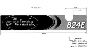Genuine OEM Ariens Sno-Thro Decal, Front Panel, 824E 08000111