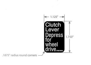 Genuine OEM Ariens Sno-Thro Decal - Clutch 07861600