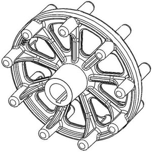 Genuine OEM Ariens Sno-Thro Wheel, Drive Track - Machined 04520000