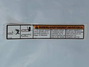 Genuine Ariens Sno-Thro and Lawn Mower Decal, Warning Part# 07742300