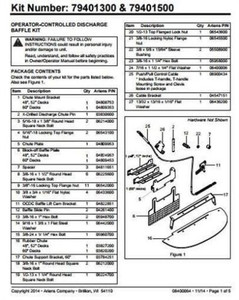 Genuine Gravely KIT- 60 PROSTANCE OCDC Part # 79401300