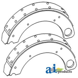 A&I 4 Pack Brake Shoes For MASSEY FERGUSON Part# 1810517M92