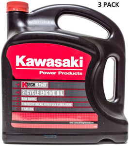 CASE OF 3 Kawasaki Genuine 1 Gallon OEM 2-Cycle K-Tech Engine Oil / 99969-6086
