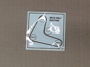 GENUINE ARIENS GRAVELY DECAL DECK BELT ROUTING