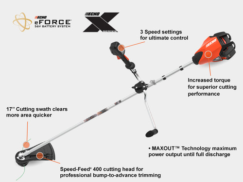 eFORCE™ 56V 17" BATTERY BRUSHCUTTER w/5.0Ah BATTERY AND CHARGER