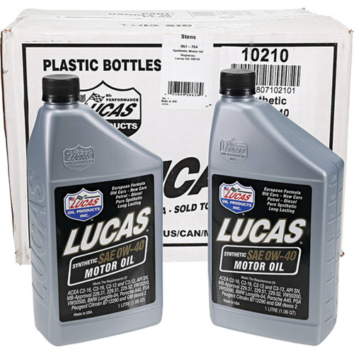 12 PK Synthetic Motor Oil  SAE 0W-40, Twelve 1L. bottles Part# 051-754