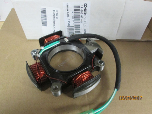 Genuine OEM Kohler STATOR ASSEMBLY 3 POLE part# 17 085 07-S Genuine OEM Kohler STATOR ASSEMBLY 3 POLE part# 17 085 07-S