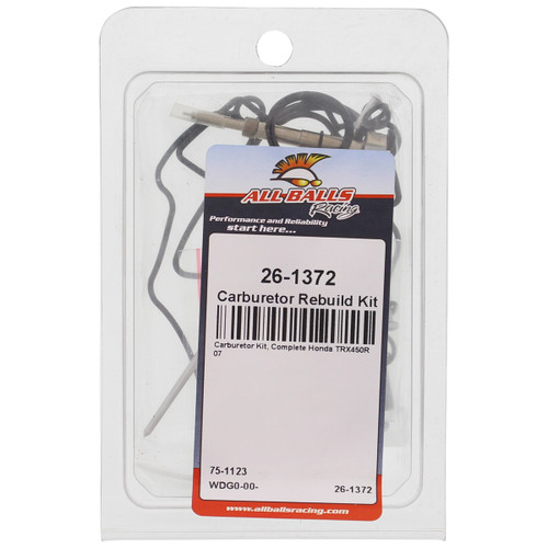  Carburetor Rebuild Kit  All Balls Racing Carburetor Rebuild Kit,    26-1372