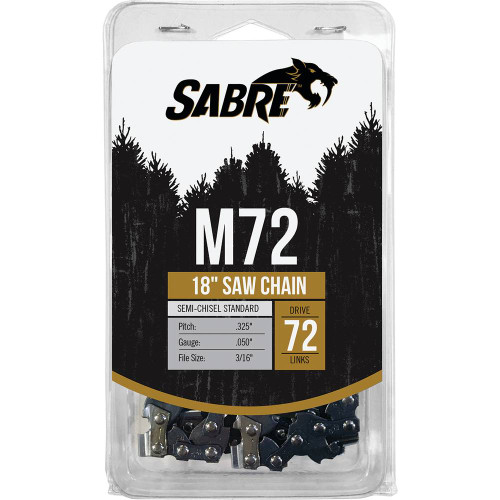 Sabre Chain Loop Clamshell 72 DL  .325, .050, Semi-Chisel Standard    096-3726C