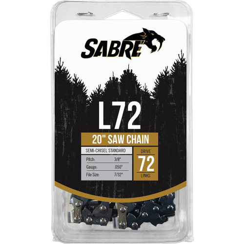 Sabre Chain Loop Clamshell 72DL  3/8", .050, Semi-Chisel Standard    090-3726C