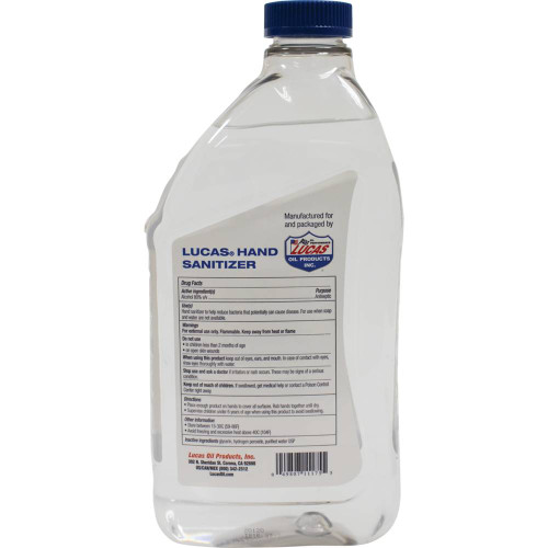 Lucas Oil Hand Sanitizer  64 oz. bottle    051-554