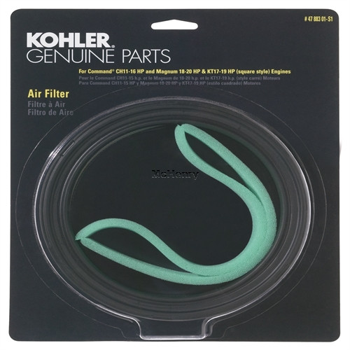 Genuine Kohler OEM D/D AIR FILTER/PRE-CLEANER Part# 47 883 01-S1