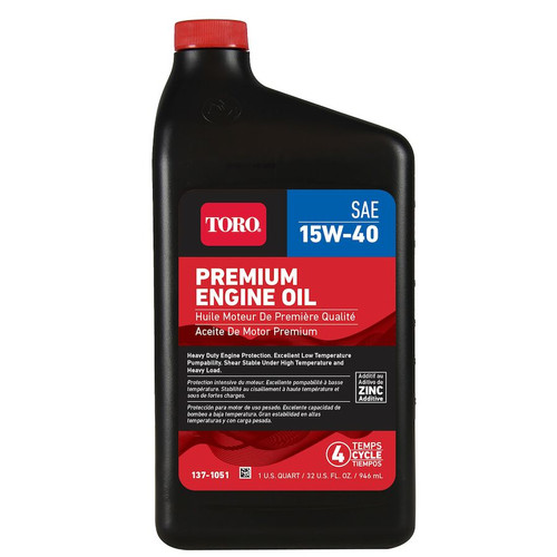 Genuine Toro 15W40 OIL 32OZ. Part# 137-1051