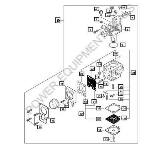 Genuine Echo / Shindaiwa CARBURETOR RB-K90 Part# A021001593