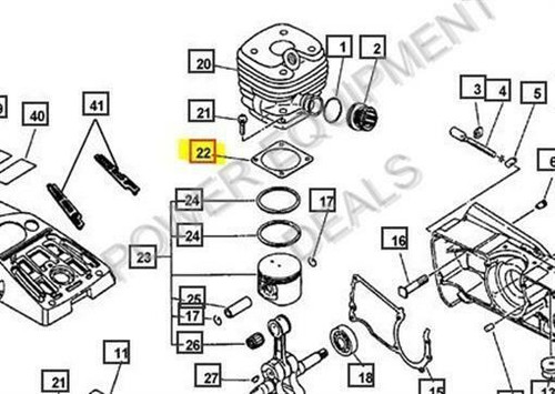Genuine Echo GASKET, CYLINDER Part# 10101032431