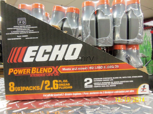 OEM Echo Shindaiwa 48 Pack 2.6 oz Bottles 2 Cycle Oil 1 Gal Part# 6450001