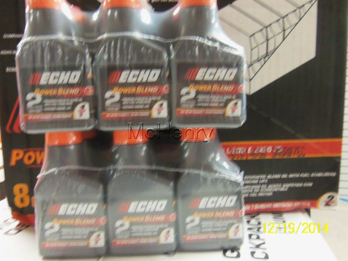 OEM Echo Shindaiwa 12 Pack 2.6 oz Bottles 2 Cycle Oil for 1 Gal Part# 6450001