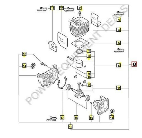 Genuine Echo / Shindaiwa SHORT BLOCK 225 part # SB1096