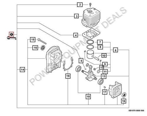Genuine Echo / Shindaiwa SHORT BLOCK PB-750-755, EB633 part # SB1070 Genuine Echo / Shindaiwa SHORT BLOCK PB-750-755, EB633 part # SB1070