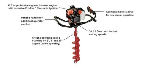 ECHO 42.7 cc Earth/Ice Auger PRODUCT ID EA-410