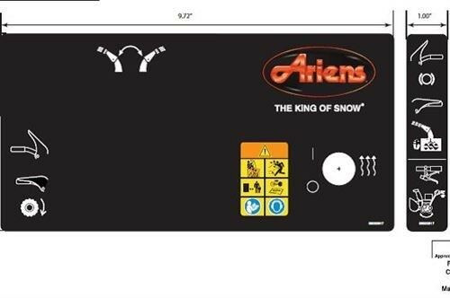 Genuine OEM Ariens Sno-Thro Decal, Control - Dlx Track Hw 08000817 Genuine OEM Ariens Sno-Thro Decal, Control - Dlx Track Hw 08000817