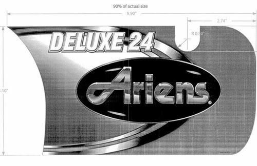 Genuine OEM Ariens Sno-Thro Decal, Front Dash - Deluxe 24 08000339