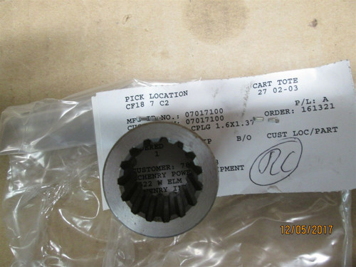 GENUINE GRAVELY PART# 07017100 CPLG 1.6X1.37 07017100