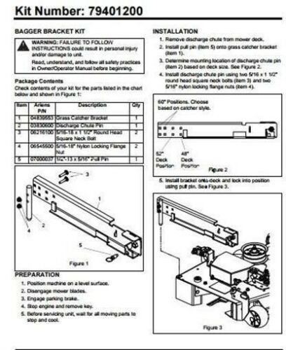 Genuine Gravely KIT- PROSTANCE BAGGER BRKT Part # 79401200