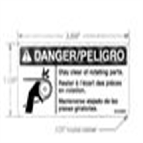 Genuine Ariens Lawn Mower Decal, Danger Belt Rotating Part# 05236900