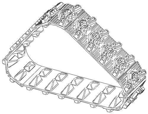 Genuine OEM Ariens Sno-Thro Track, Rubber 00669700