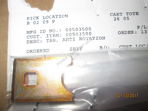 Genuine Ariens TAB- ANTI ROTATION Part # 00503500