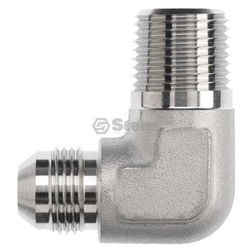 Hydraulic Adapter For Male JIC 37  to Male Pipe 90  elbow