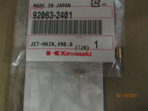 Genuine Kawasaki OEM JET-MAIN#98.8 Part# 92063-2401