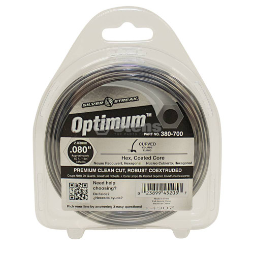 Optimum Trimmer Line .080 50' Clam Shell Part # 380-700