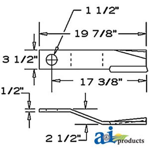 NEW BLADE ROTARY CUTTER CW for RHINO 00753841 00753841