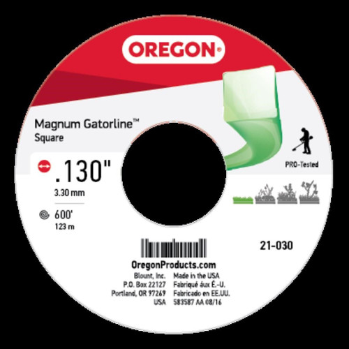 Genuine Oregon  Square Gatorline, .130in., 5 lb Part# 21-030