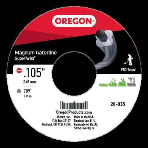 Genuine Oregon  Magnum Gatorline Supertwist, .105in., 3 Lb Part# 20-035