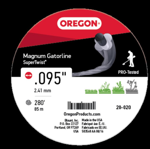 Genuine Oregon  Magnum Gatorline Supertwist, .095in., 1 Lb Part# 20-020