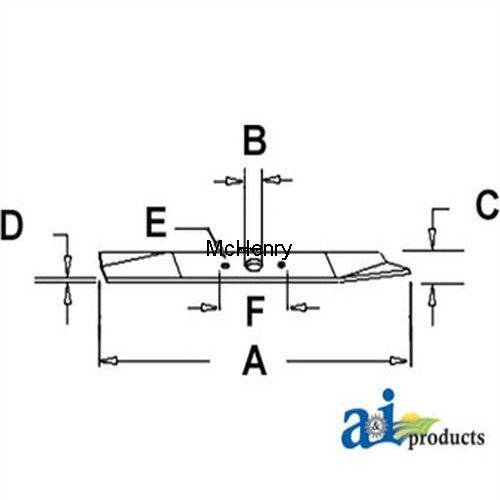 Genuine A&I Products Hi-Lift Blade, Fits John Deere M141785 B1JD5008
