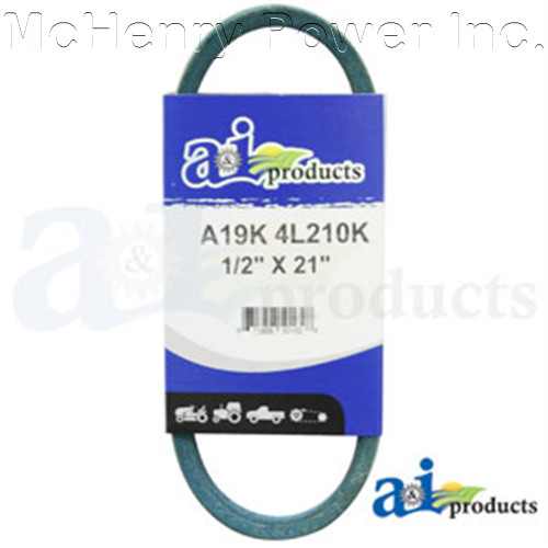 Replacement A&I  A-SECTION ARAMID BLUE V-Belt 1/2" X 21"  Part# A19K