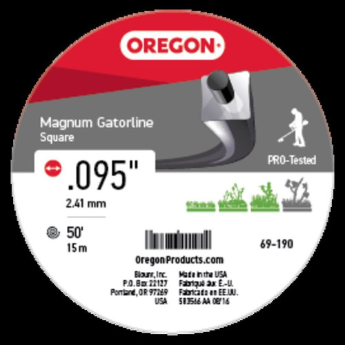 Genuine Oregon  Magnum Gatorline Square, .095in., 50' Part# 69-190