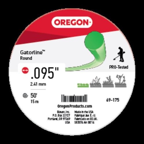 Genuine Oregon  Round Gatorline, .095in., 50' Part# 69-175