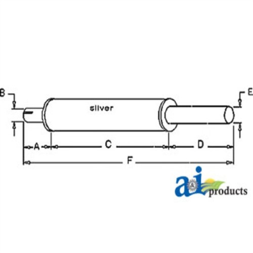 NEW MUFFLER for CASE INTL. HARVESTER 360720R92 360720R92