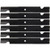 6 Pack Premium Replacement Notched Lawn Mower Deck Blade fits Oregon 91-253 91-264 91-311 91-506 | 20 ½" x 2 ½"