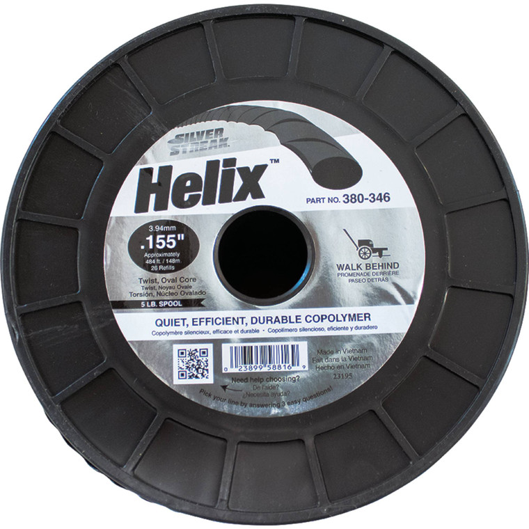 Silver Streak Helix Trimmer Line  .155 5 lb. Spool    380-346