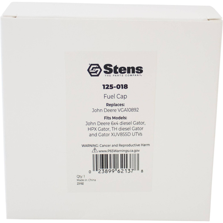 Stens Fuel Cap Replaces John Deere VGA10892    125-018
