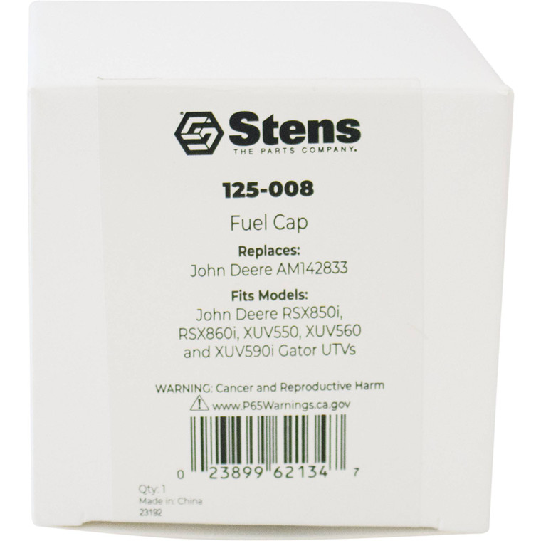 Stens Fuel Cap Replaces John Deere AM142833    125-008