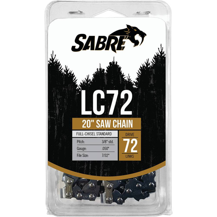 Sabre Chain Loop Clamshell 72 DL  3/8", .050, Chisel Standard    092-3726C